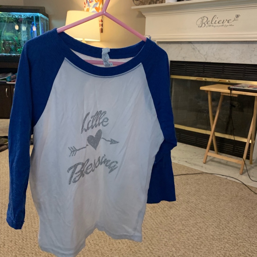 Boutique little blessings shirt on raglan